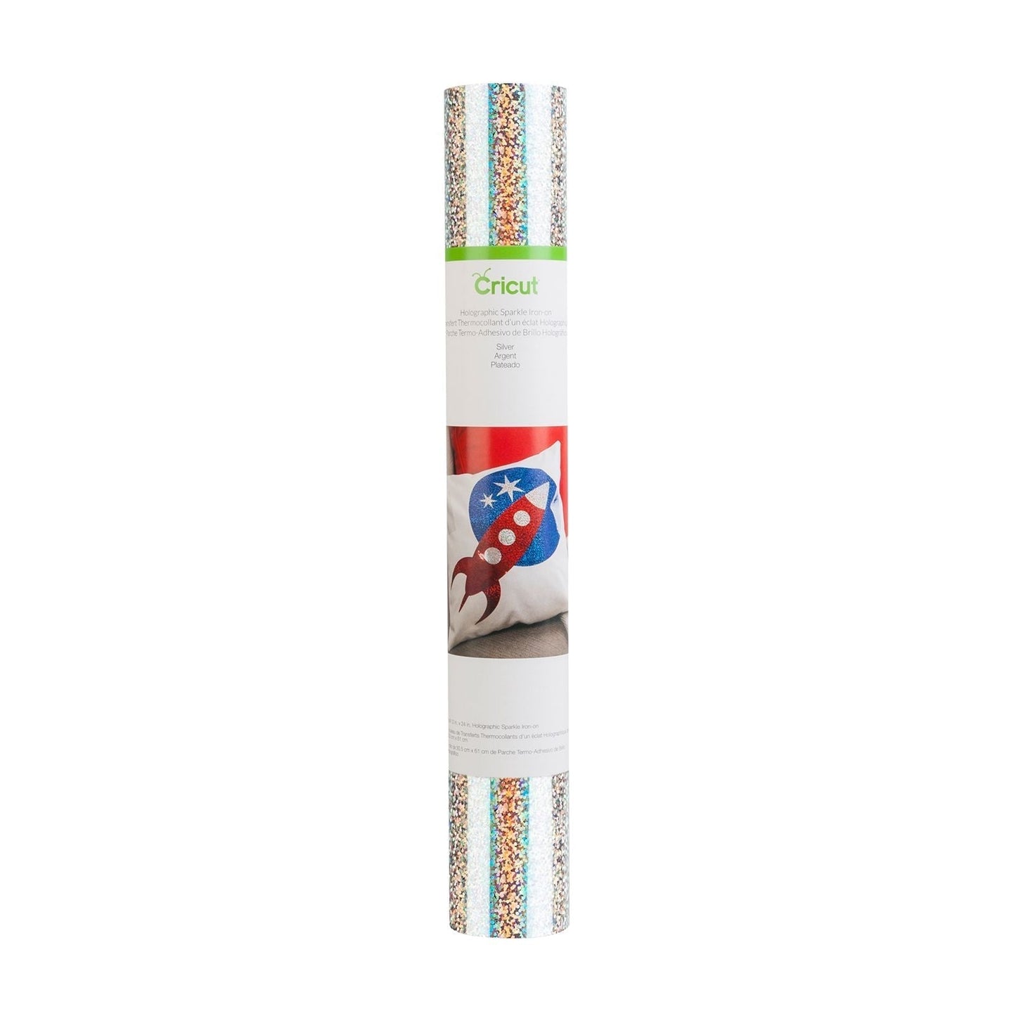 Cricut - Thermocollant (Flex) - Pailleté Holographique Argent (30x61cm)