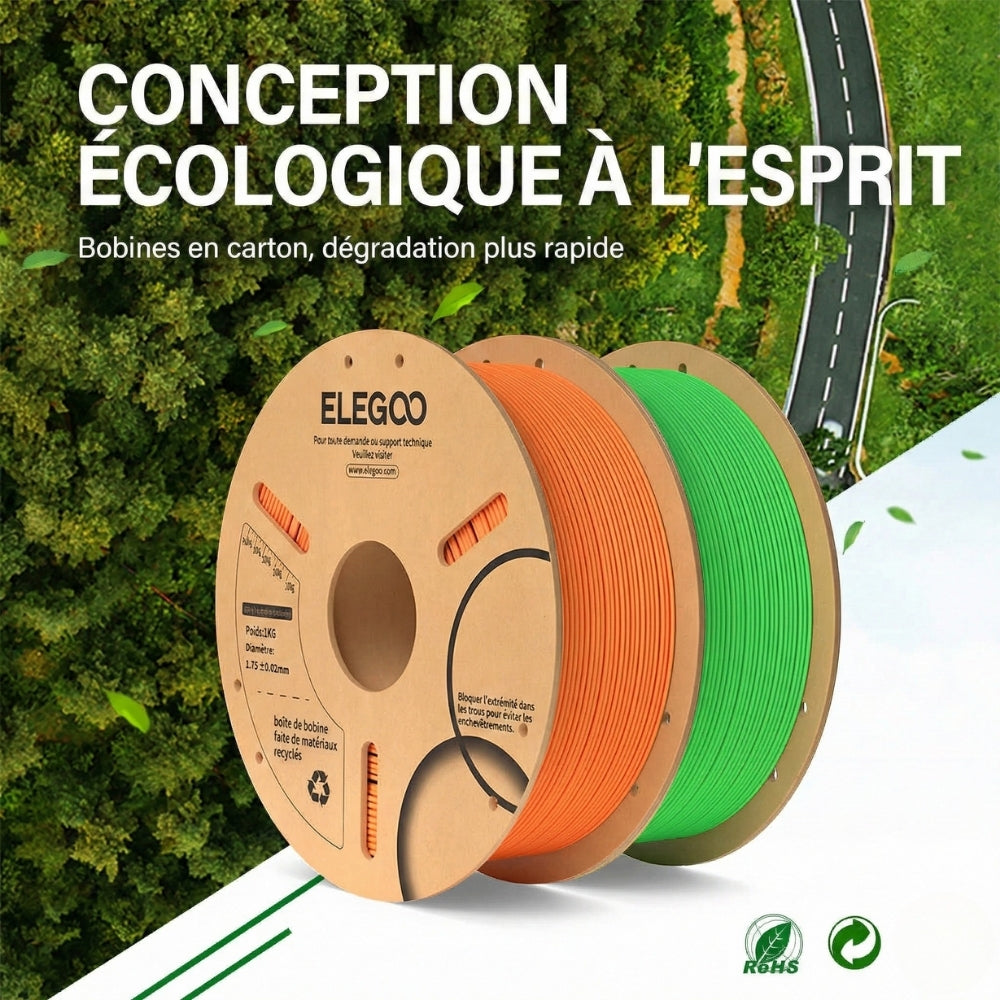 Elegoo - PLA - Rouge (Red) - 1,75 mm - 1 kg - RFID