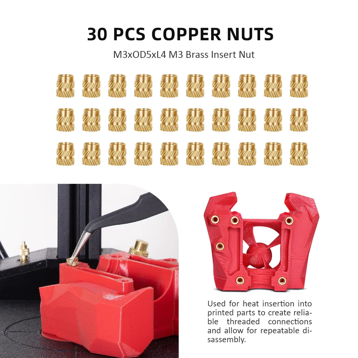 Mintion - NutoPress Pro Pour Insert Fileté Conçu pour Impression 3D (Nutopress Pro Heat Insert Tool