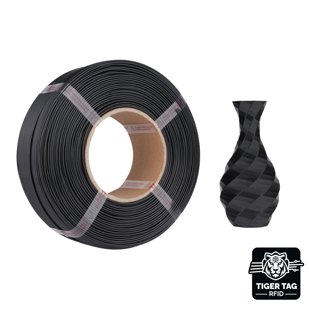 Jamg He - PETG - Noir (Black) - 1,75 mm - 1 kg - Refill avec RFID TigerTag