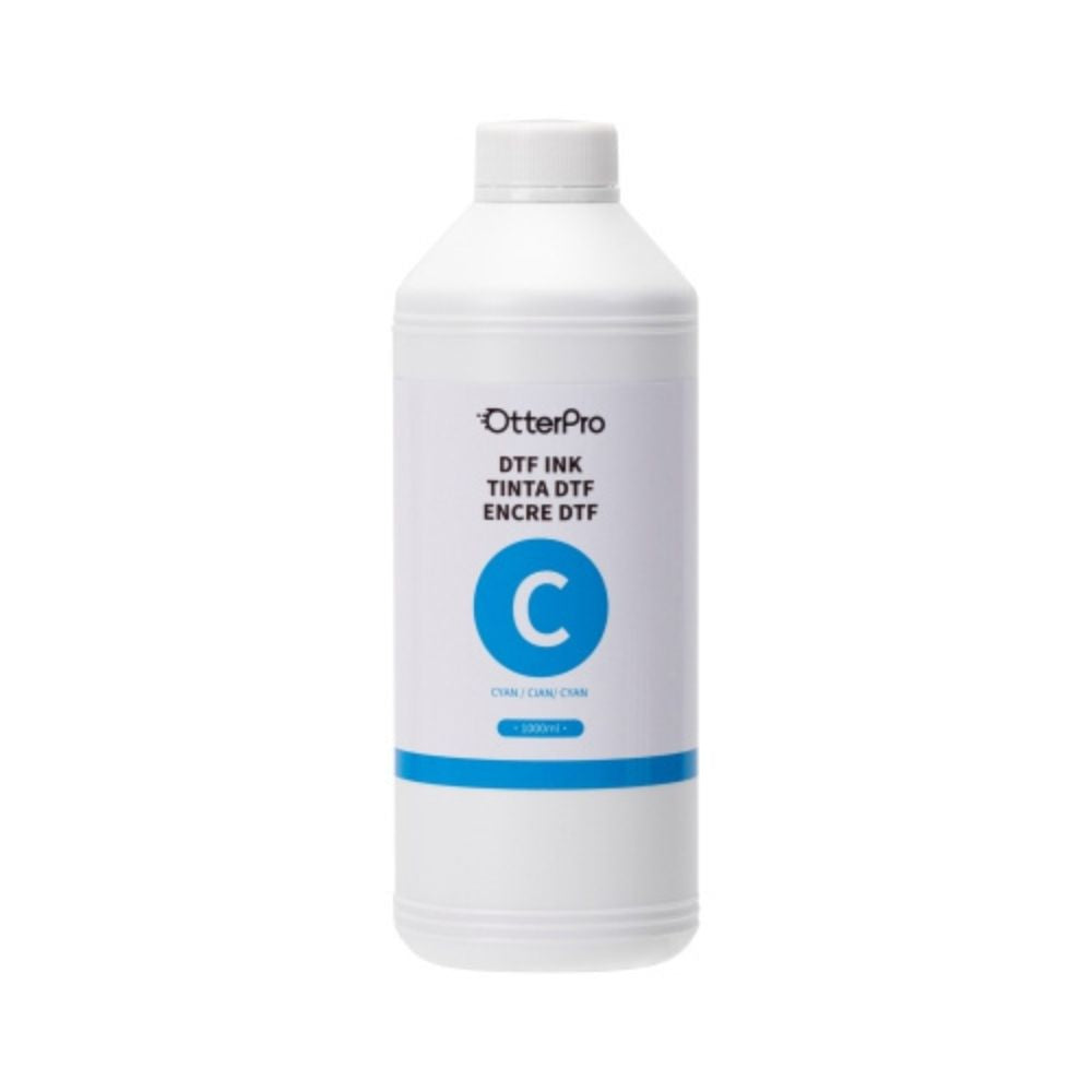 OtterPro - DTF - Encre Pigmentée pour imprimante DFT - Cyan - 1 L