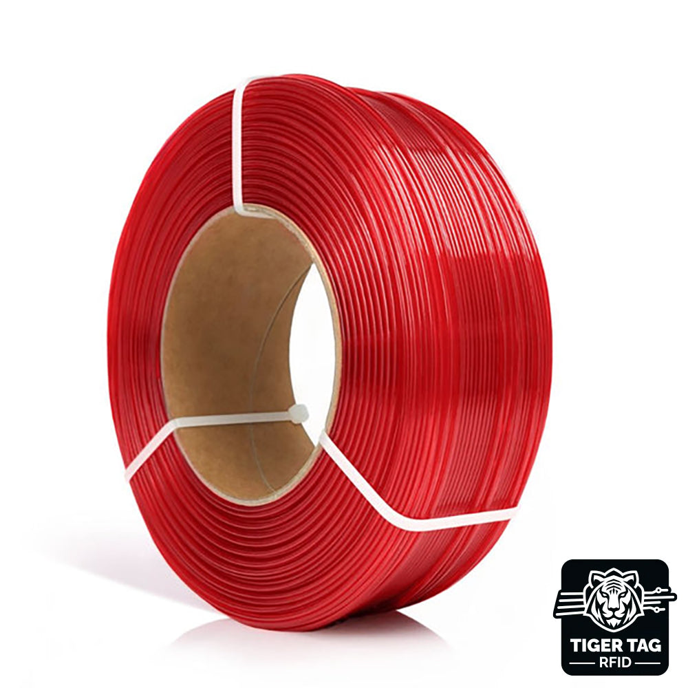 Rosa3D - PETG Standard HS - Rouge Transparent (Red) - 1,75 mm - 1 kg Refill avec RFID TigerTag