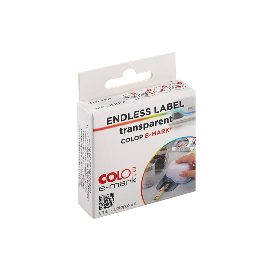 Colop - Étiquettes Transparentes - 14 mm x 8 m