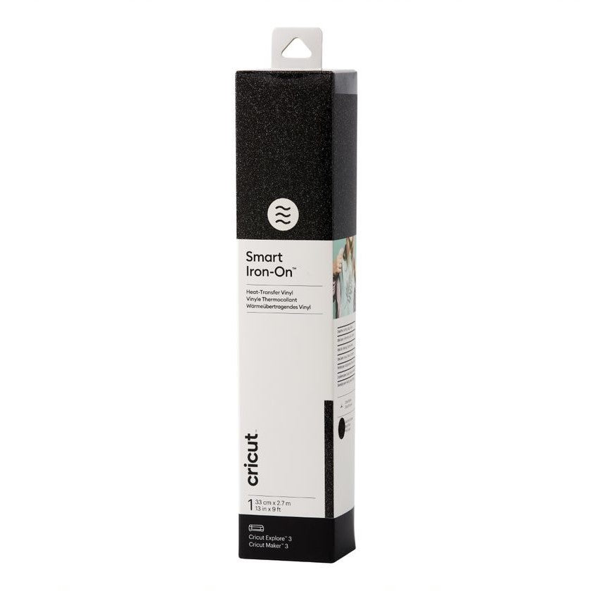 Cricut - Smart Iron-On - Thermocollant Noir Pailleté - 33 x 273cm