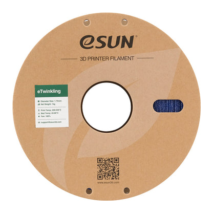 Bobine eSun de PLA eTwinkling Blue - 1 kg - Packaging