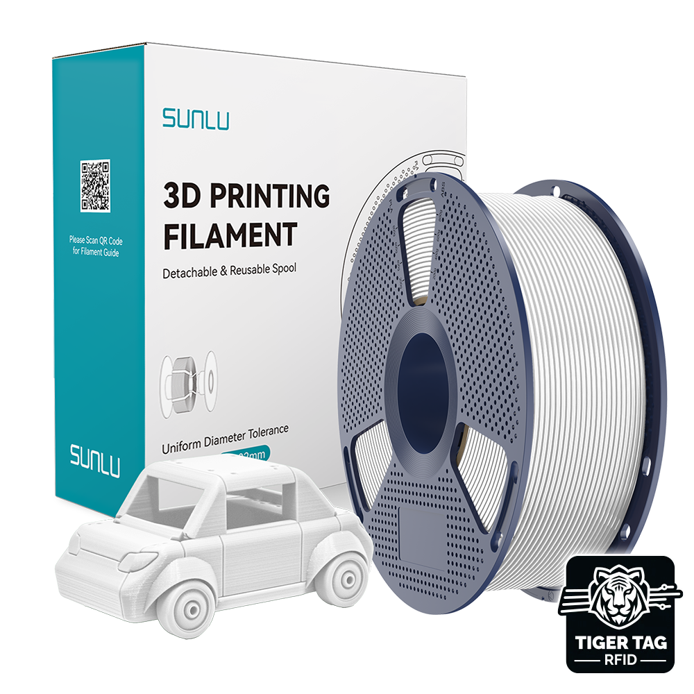 Sunlu - PETG - Blanc (White) - 1,75 mm - 1 kg avec RFID TigerTag