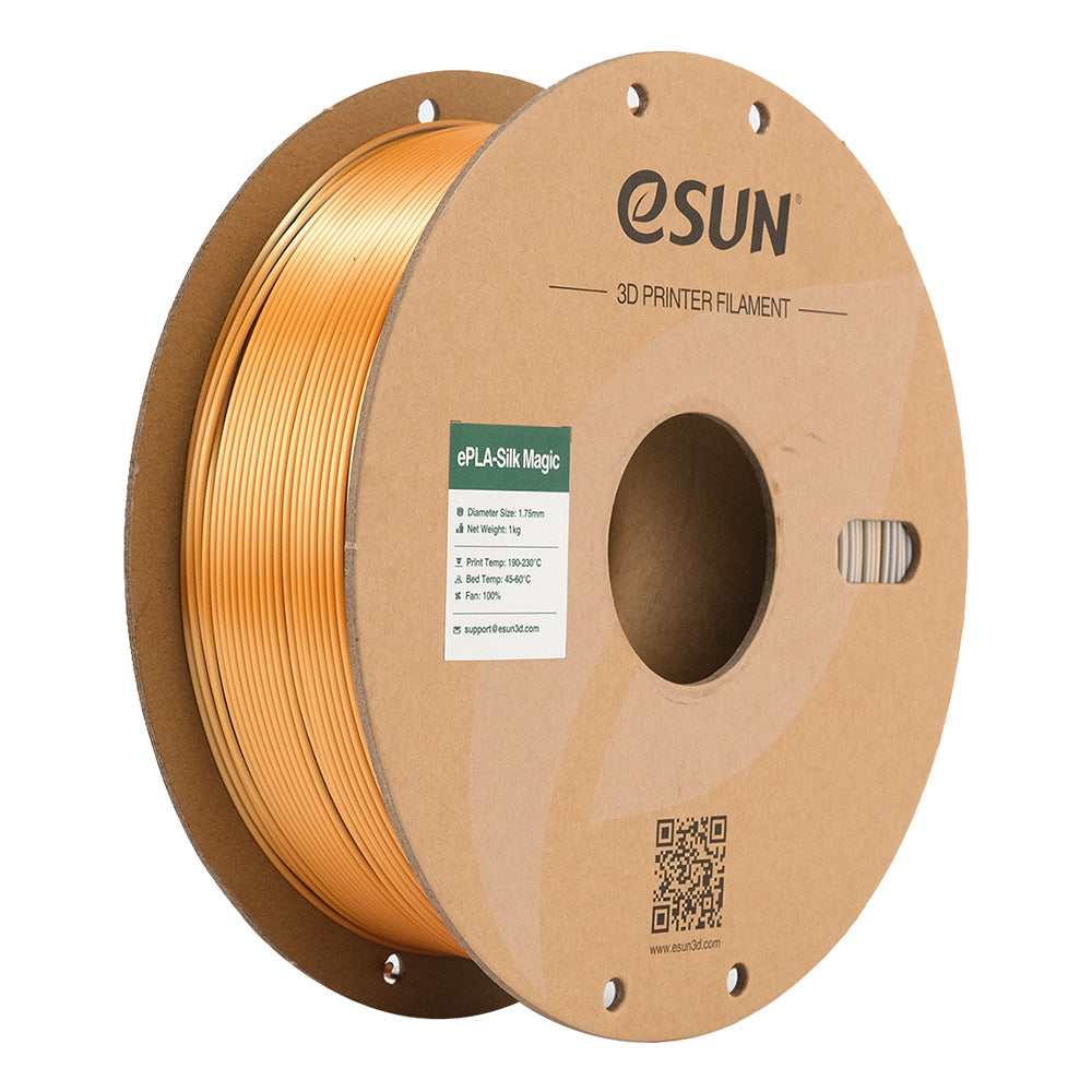 Bobine eSun de eSilk-PLA Magic Gold Silver - 1 kg - Spool carton