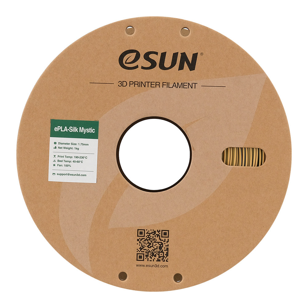 Bobine eSun de eSilk-PLA Mystic Gold Green Black - 1 kg - Spool packaging