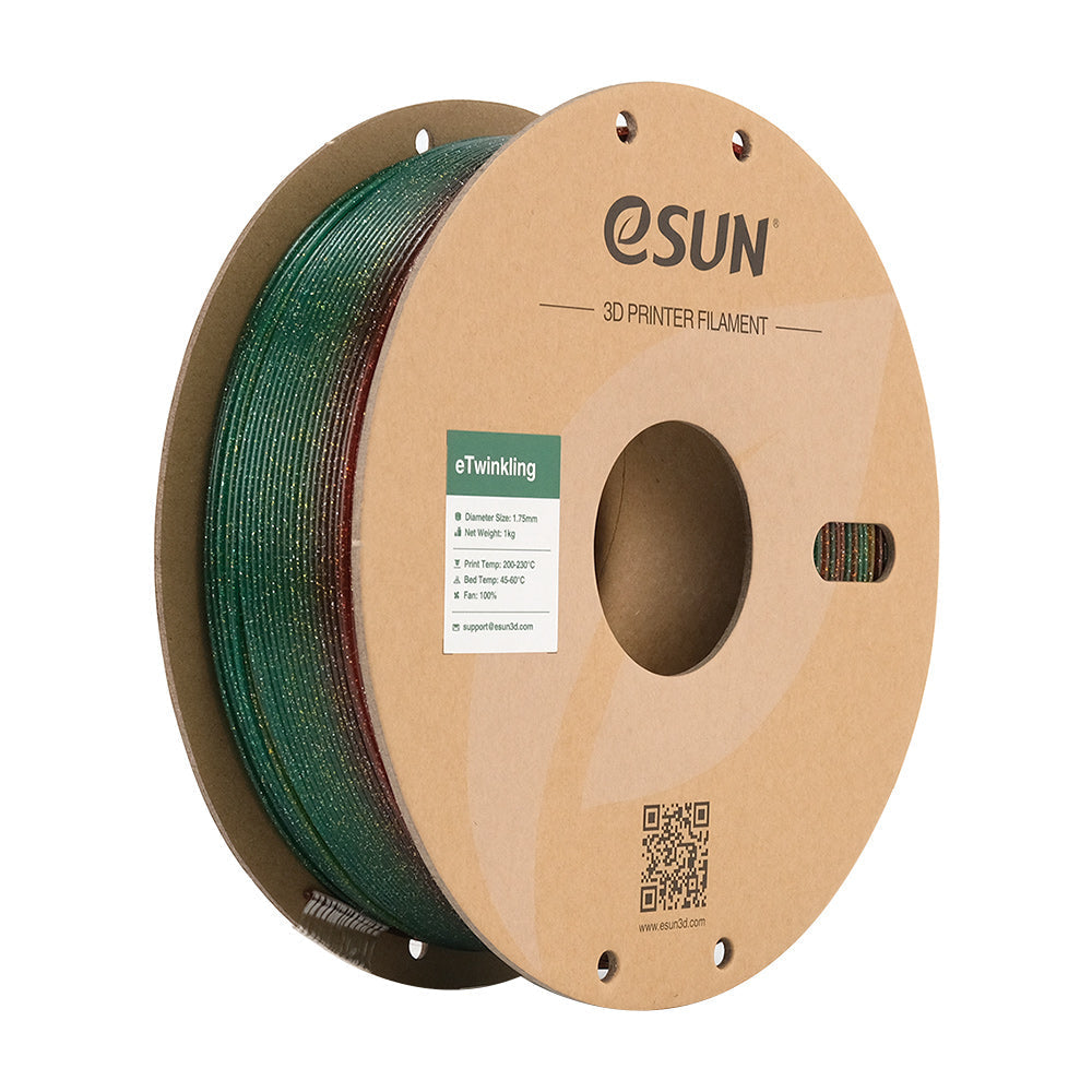 Bobine eSun de PLA eTwinkling Rainbow - 1 kg - Bobine en carton