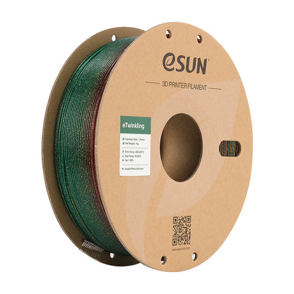 Bobine eSun de PLA eTwinkling Rainbow - 1 kg - Bobine en carton
