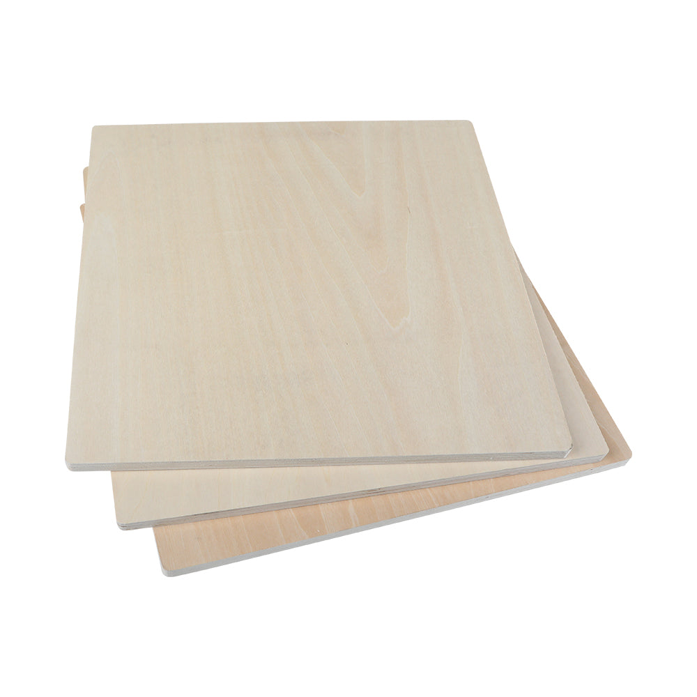 Creality - 6 Plaques de Contreplaqué Mélaminé Tilleul (Basswood Sheets) - 30 x 30 cm - 5 mm