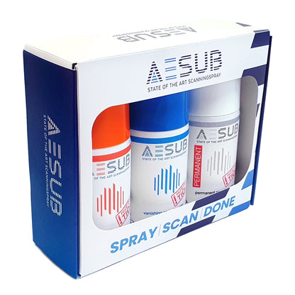 AESUB - Echantillons GRATUITS - Spray Matifiant 35 ml - Bleu/Orange/Blanc