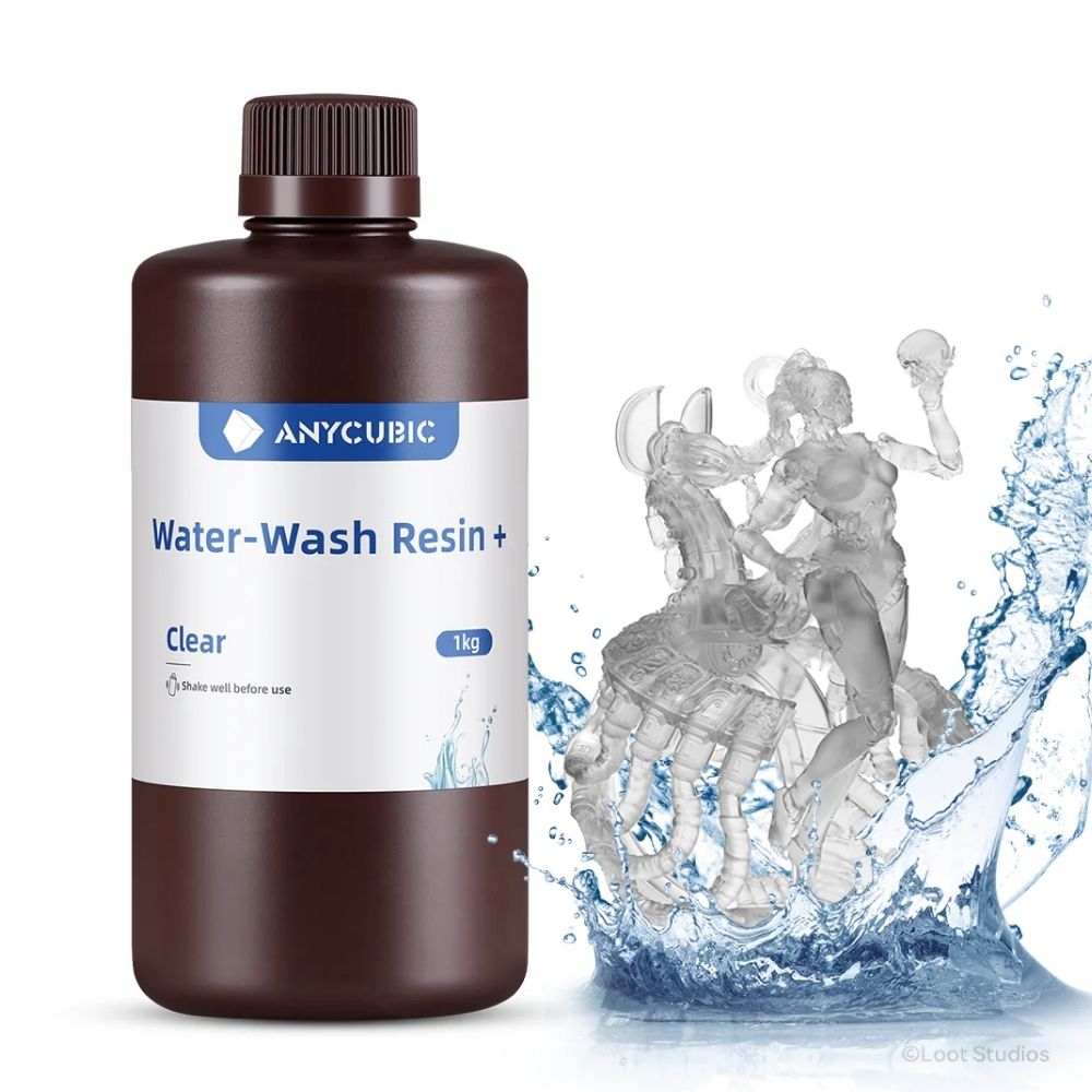 Anycubic - Water Washable Resin + - Transparent (Clear) - 1 kg