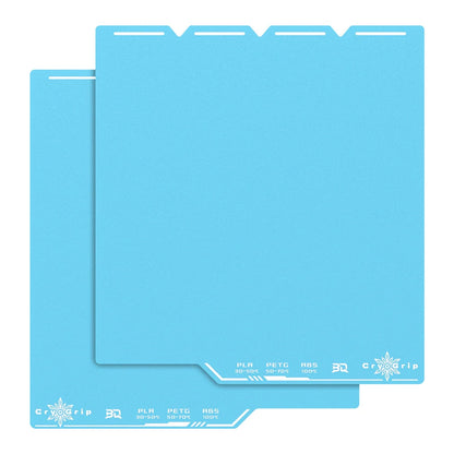 BIQU - Plateau d'impression CryoGrip Pro pour Snapmaker U1 - Bleu d'hiver texturé (Frostbite Coarse Textures) - 270 x 270 mm