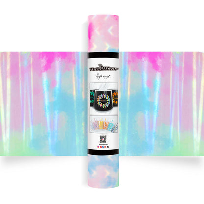TeckWrapCraft  - Candy Color - Vinyle Adhésif - Nuage Holographique - 30 cm x 1,5 m