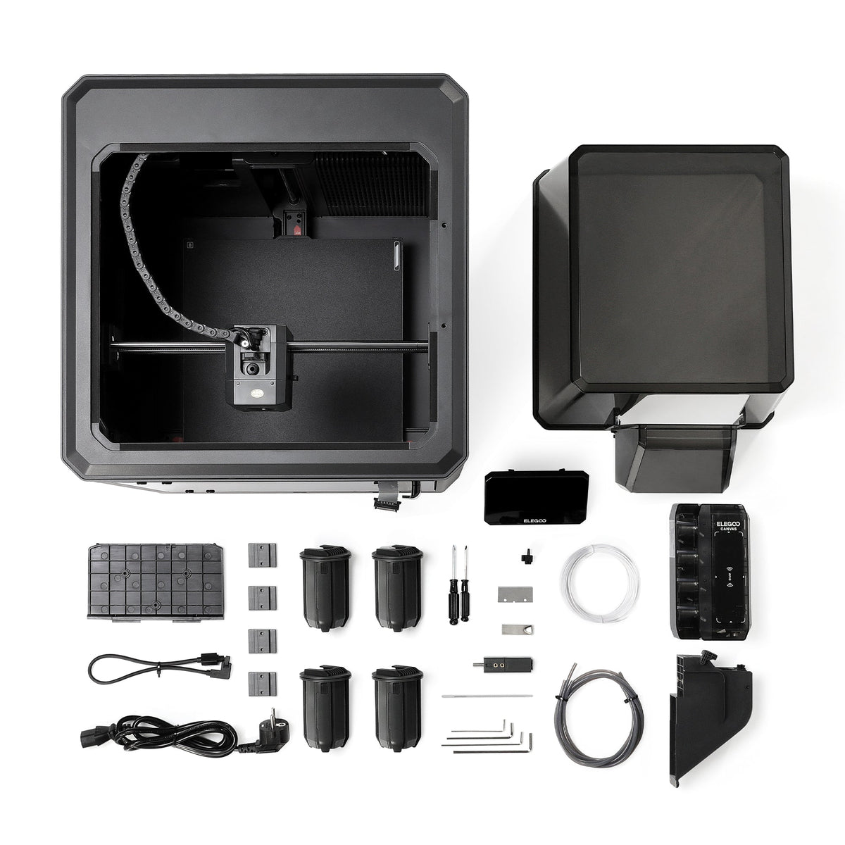 Elegoo - Mini Factory Centauri Carbon 2 Combo - Imprimante 3D avec Multicolore CC2 + CANVAS