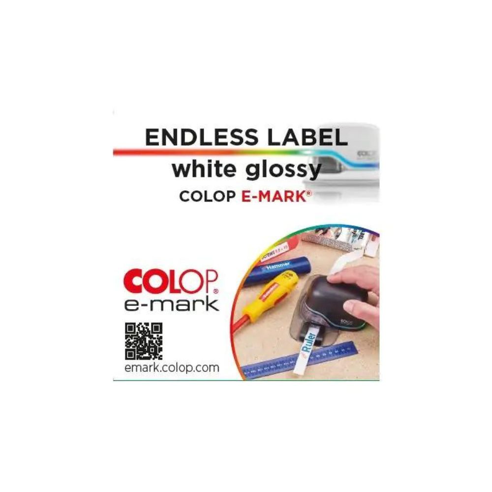 Colop - Étiquettes Blanches Brillantes
