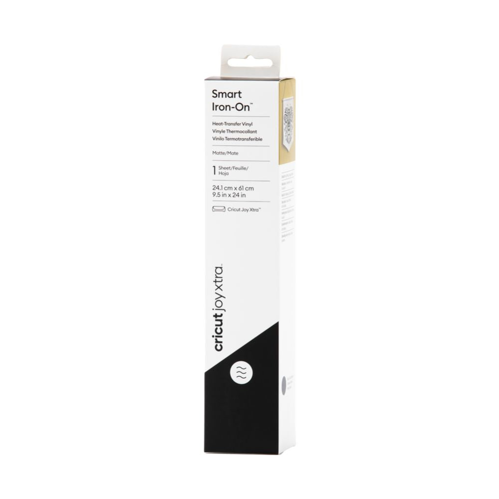 Cricut Joy Xtra - Smart Iron-On - Vinyle Thermocollant - Noir Mat - 24,1 x 61 cm