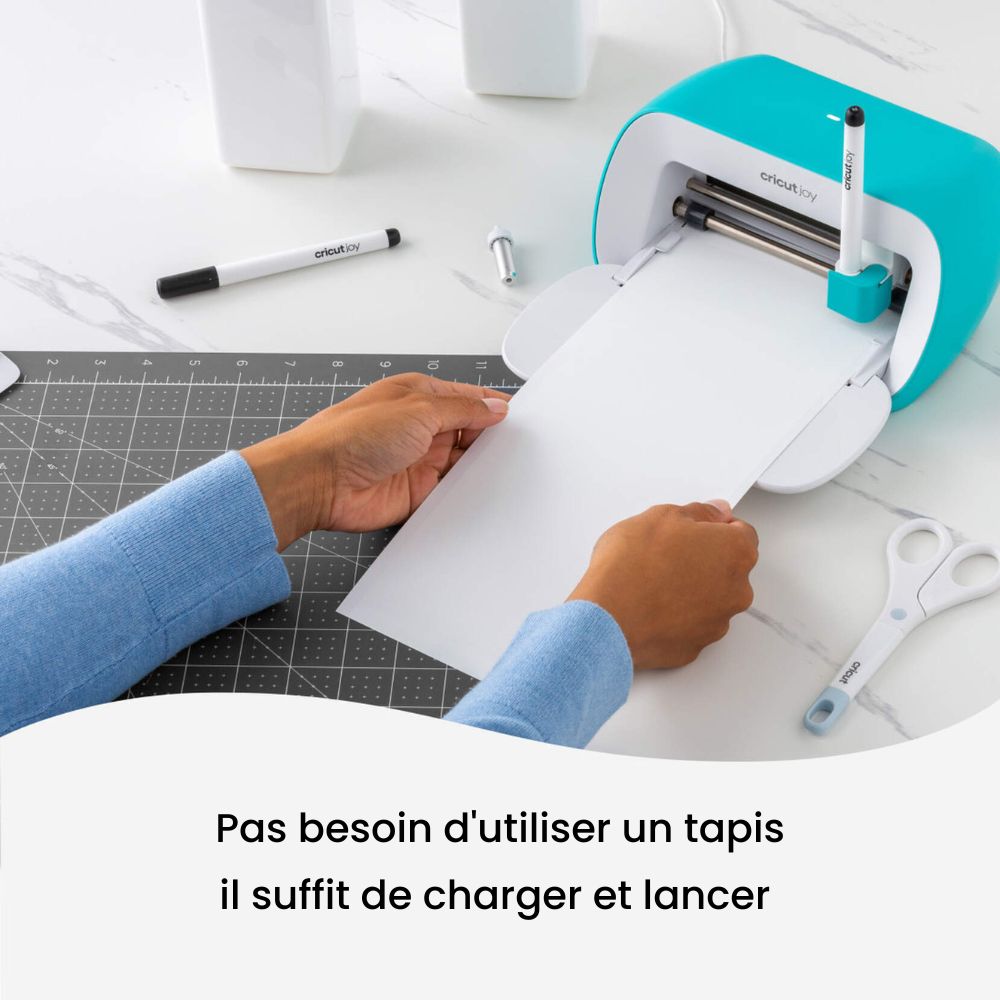 Cricut - Joy - Feuilles de Vinyle Amovible - Blanc (White) - 14 x 33 cm - 4 pièces