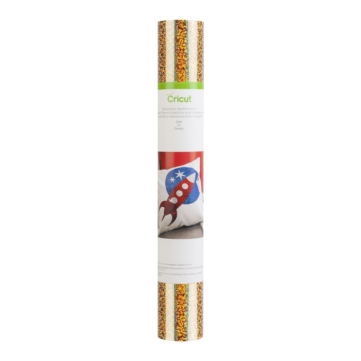 Cricut -Thermocollant (Flex) - Pailleté Holographique Or (30x61cm)