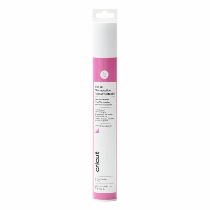 Cricut - Vinyle Thermocollant UV - Blanc/Rose - 30 x 48 cm