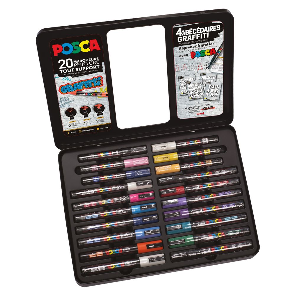 POSCA Malette 20 marqueurs Graffiti