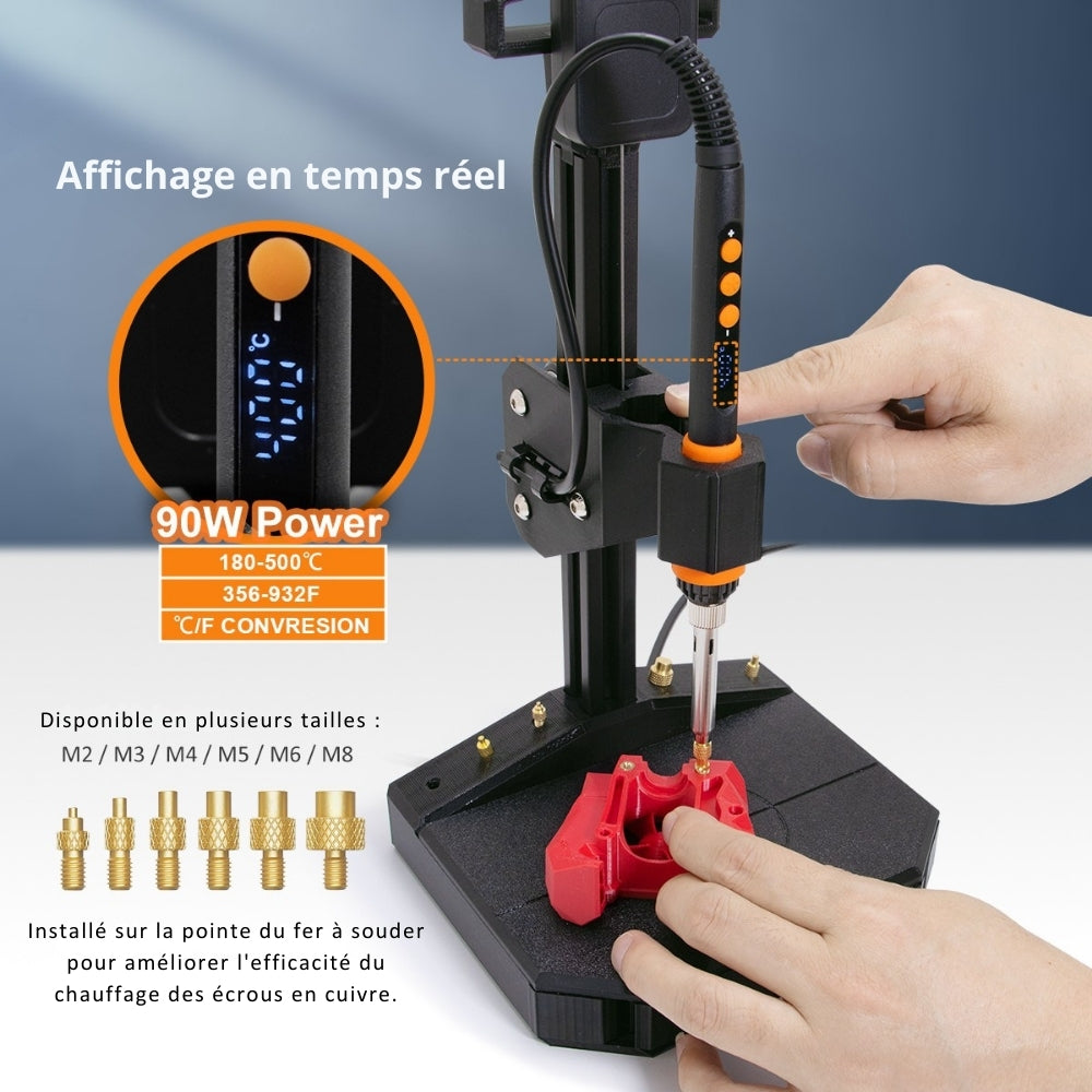 Mintion - Set d'Insertion Thermique Pour Impression 3D (Nutopress Heat Set Insert Tool) for CNC Kitc