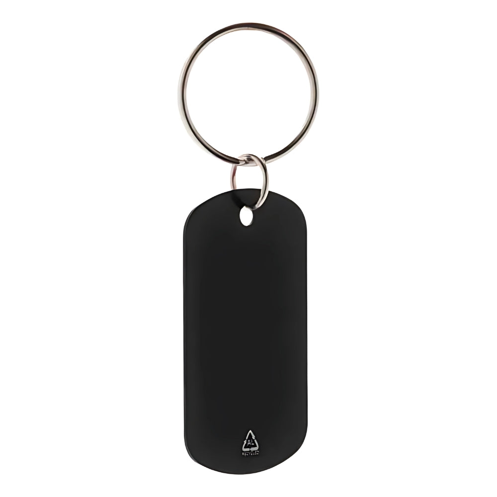 MissKraft - Porte Clés Plaque en métal à graver - Noir