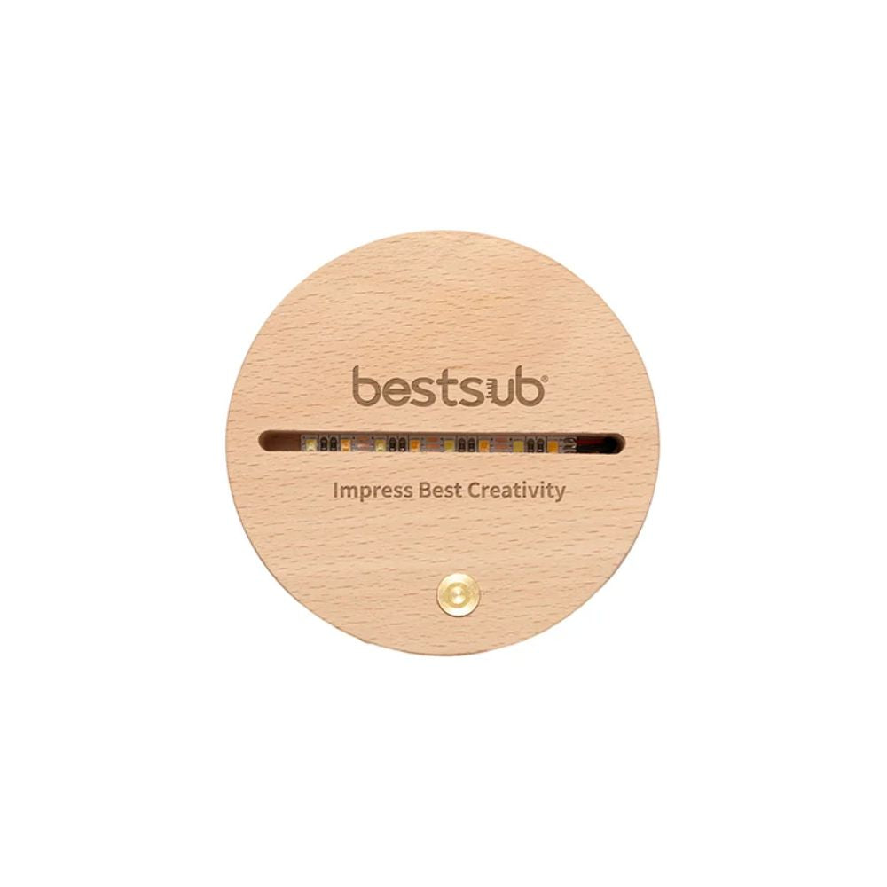 MissKraft - Sublimation - Base Rechargeable LED Ronde - 7 couleurs