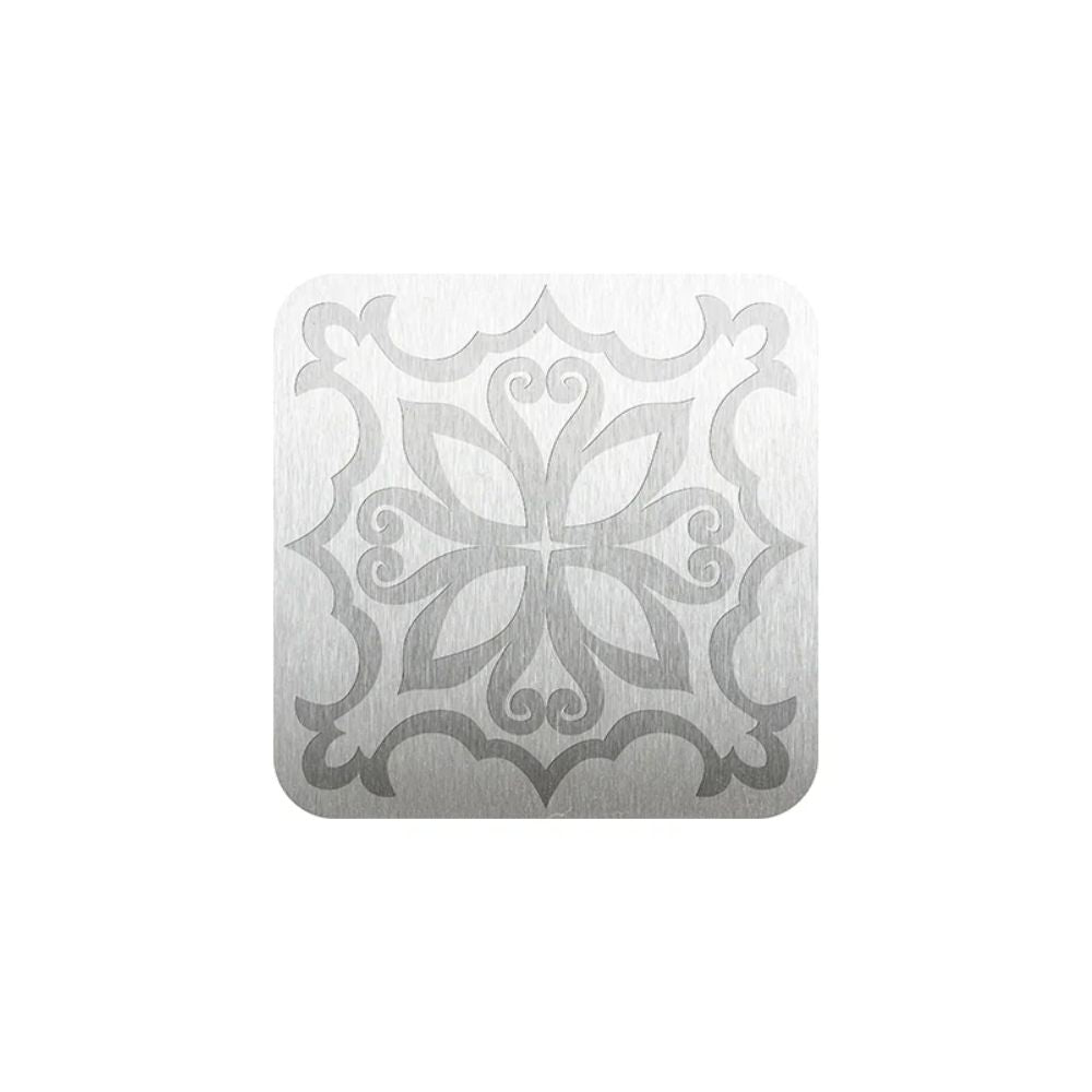 MissKraft - Sublimation - Lot de 5 Sous-verres en Acier Carré - Argent