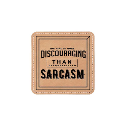 MissKraft - Sublimation - Sous-verre en Cuir - 10 x 10 cm - Marron/Noir