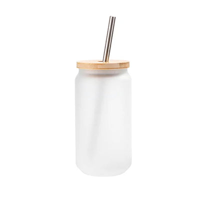 MissKraft_Sublimation_Verre_Givre_avec_Paille_et_Couvercle_Bambou_Transparent_400_ml