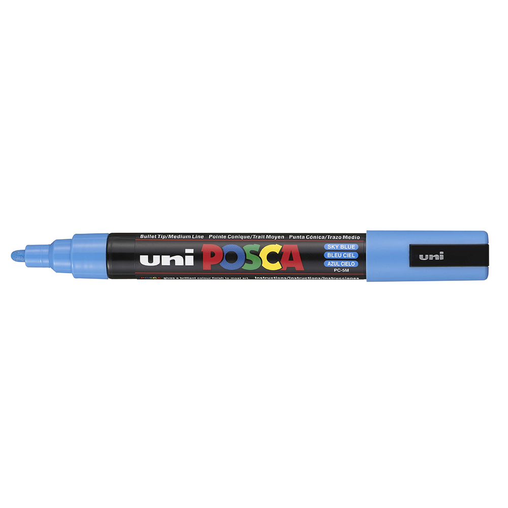 POSCA - Marqueur Pointe Conique Moyenne - Bleu Ciel