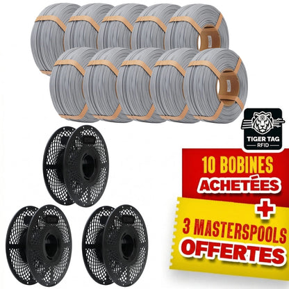 Pack Refill eSun - 10x PLA-HS High Speed Gris + 3 Masterspool Offertes