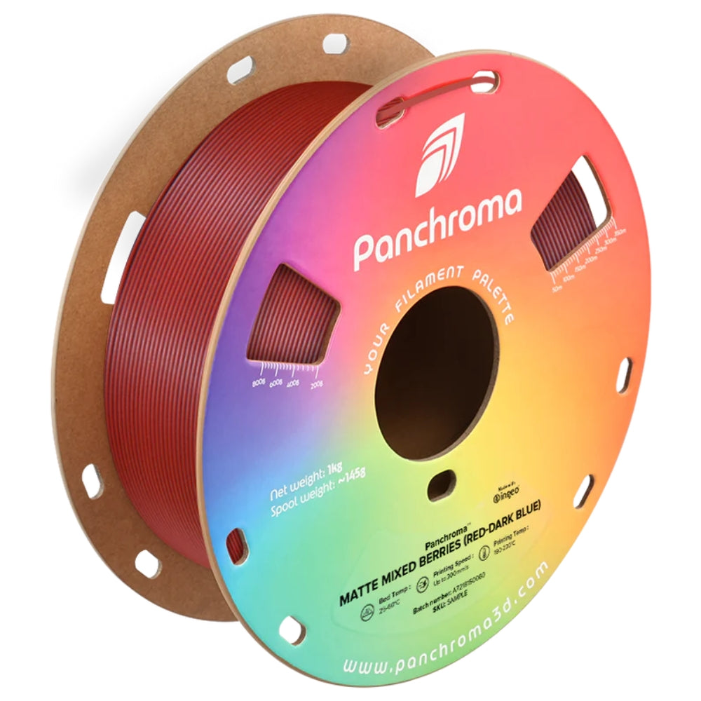 Panchroma Dual PLA - Mat Mélange de Baie Rouge-Bleu Foncé (Matte Mixed Berries Red-Dark Blue) - 1,75 mm - 1 kg