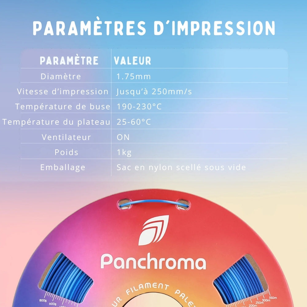 Panchroma PLA Dégradé - Soie Terre (Gradient Silk Earth) - 1,75 mm - 1 kg