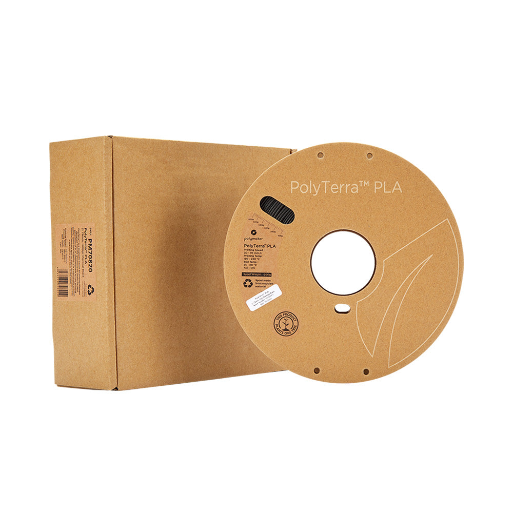 Polymaker - PolyTerra PLA - Noir Charbon (Charcoal Black) - 1,75 mm - 1 kg