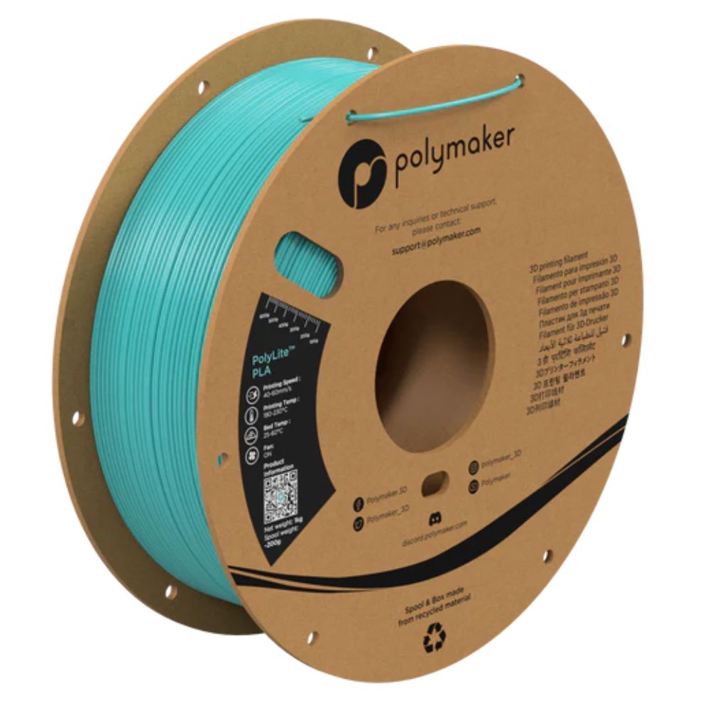 Polymaker - PolyLite PLA - Bleu sarcelle (teal) - 1,75 mm - 1 kg