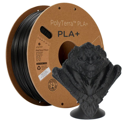 Polymaker - PolyTerra PLA+ - Noir (black) - 1,75 mm - 1 kg