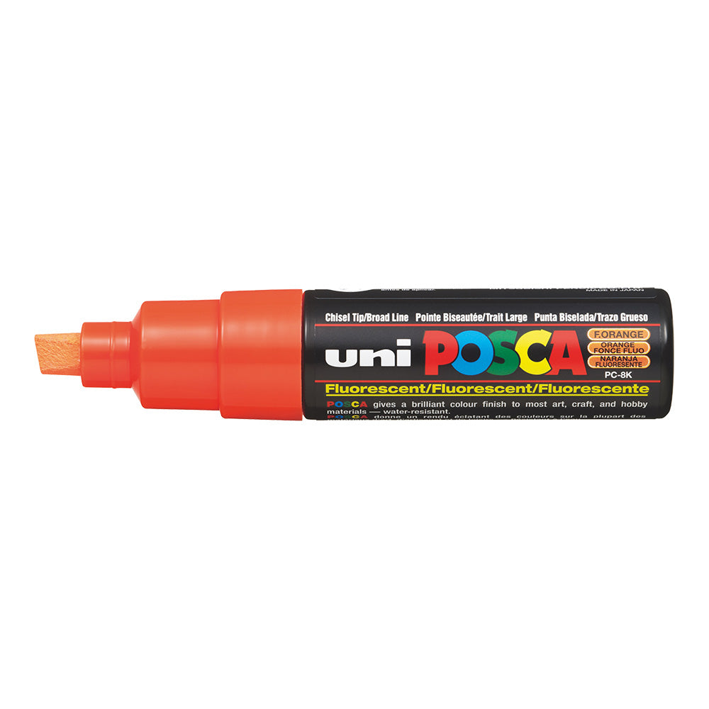 POSCA - Marqueur Pointe Biseautée Large - Orange fluo