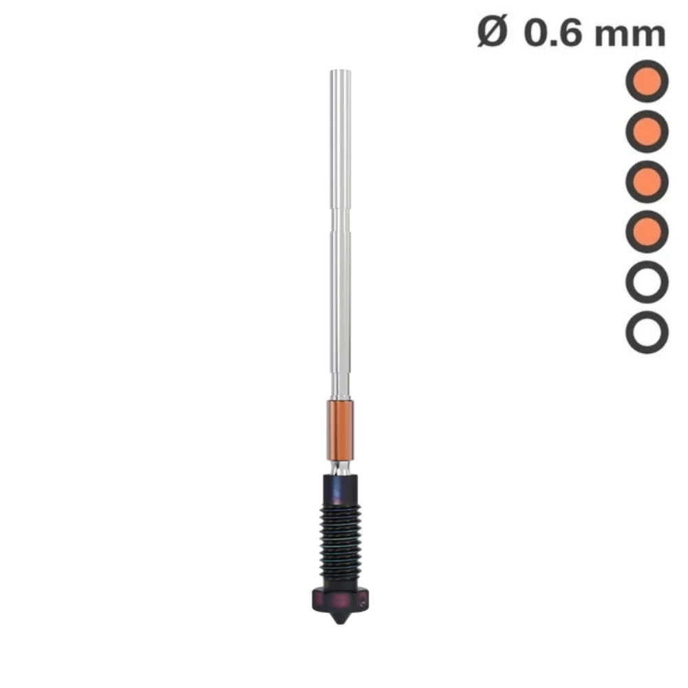 Prusa - E3D - Buse Laiton ObXiDian débit standard (Nozzle: Standard Flow BrassObXiDian 500) - 0.6 mm