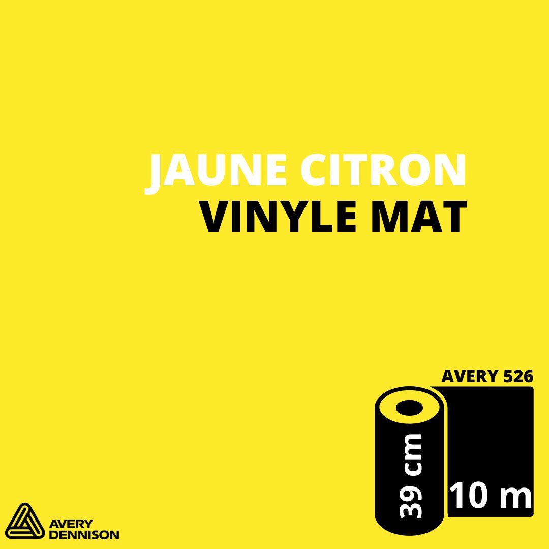 AVERY 500 - Vinyle Adhésif - Jaune Mat - 39 cm x 10 m
