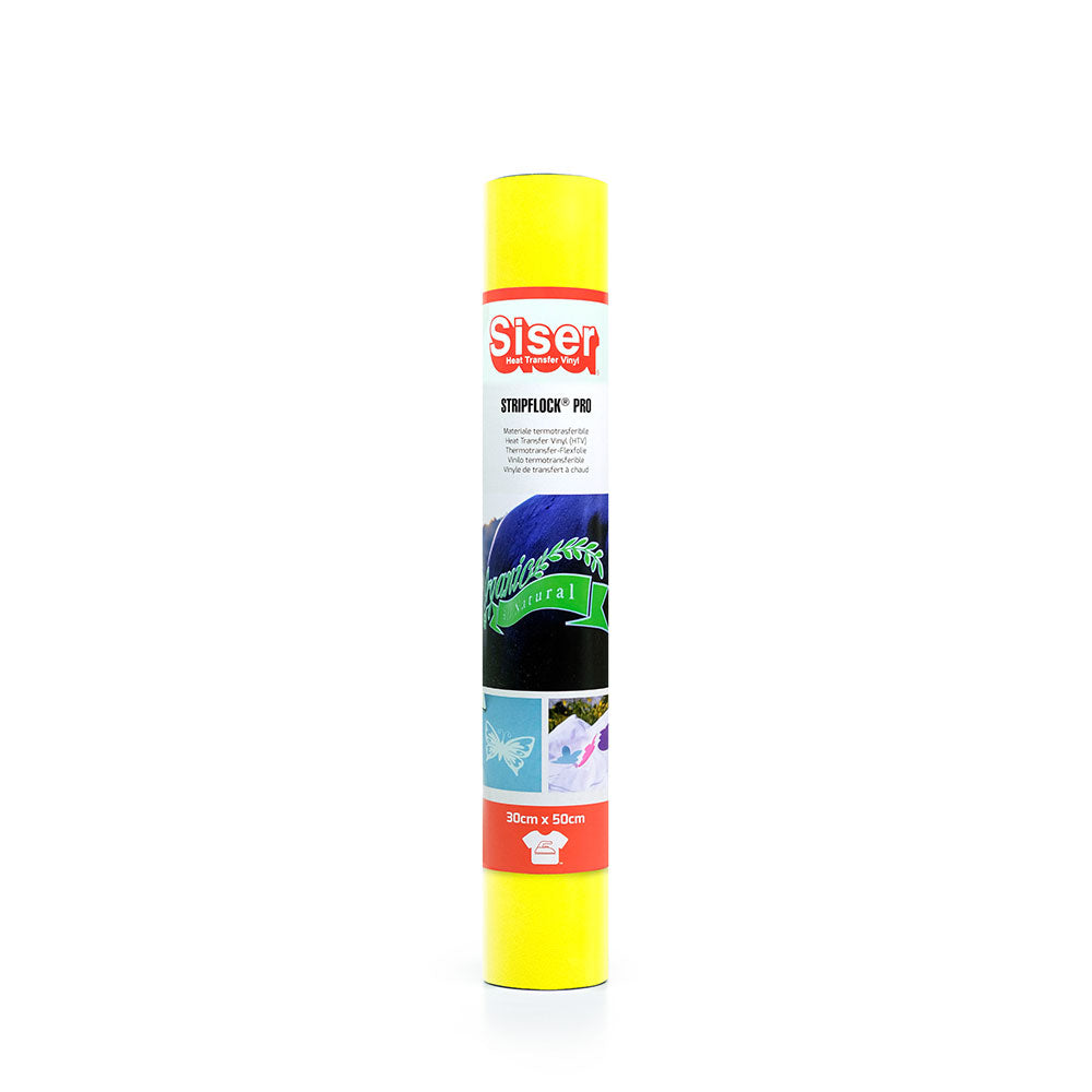 Siser - Flock - Rouleau Thermocollant - (S0003) Jaune Citron Velours- 30 x 100 cm