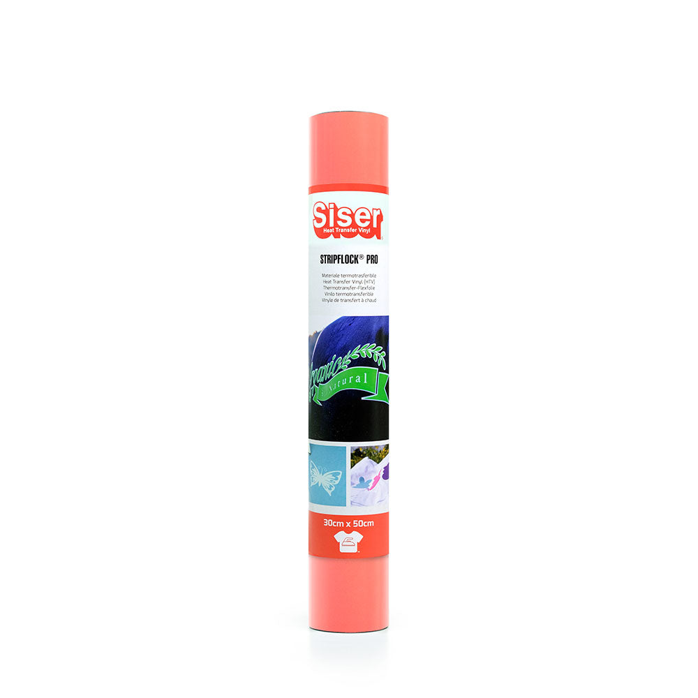 Siser - Flock - Rouleau Thermocollant - (S0067) Corail Fluo Velours- 30 x 100 cm