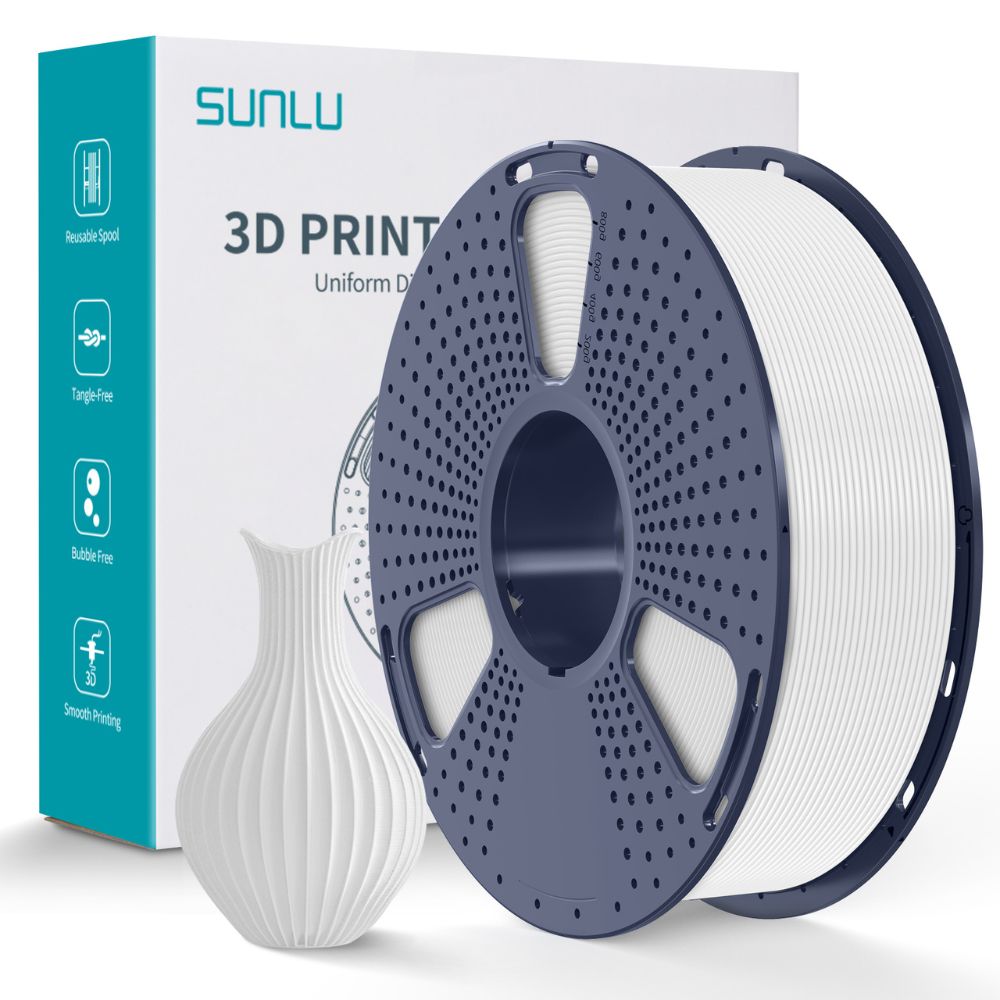 Sunlu - PLA+ - Blanc (White) - 1,75 mm - 1 kg