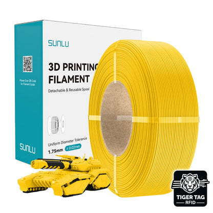 Sunlu - PETG - Jaune Vif (Vivid Yellow) - 1,75 mm - 1 kg - Refill avec RFID TigerTag
