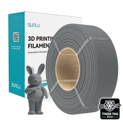 Sunlu - PLA Matte - Gris (Grey) - 1,75 mm - 1 kg - Refill avec RFID TigerTag