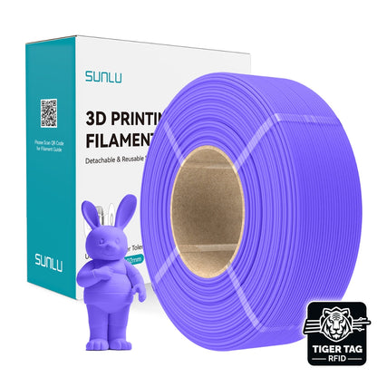 Sunlu - PLA Matte - Violet Lavande (Lavender Purple) - 1,75 mm - 1 kg - Refill avec RFID TigerTag