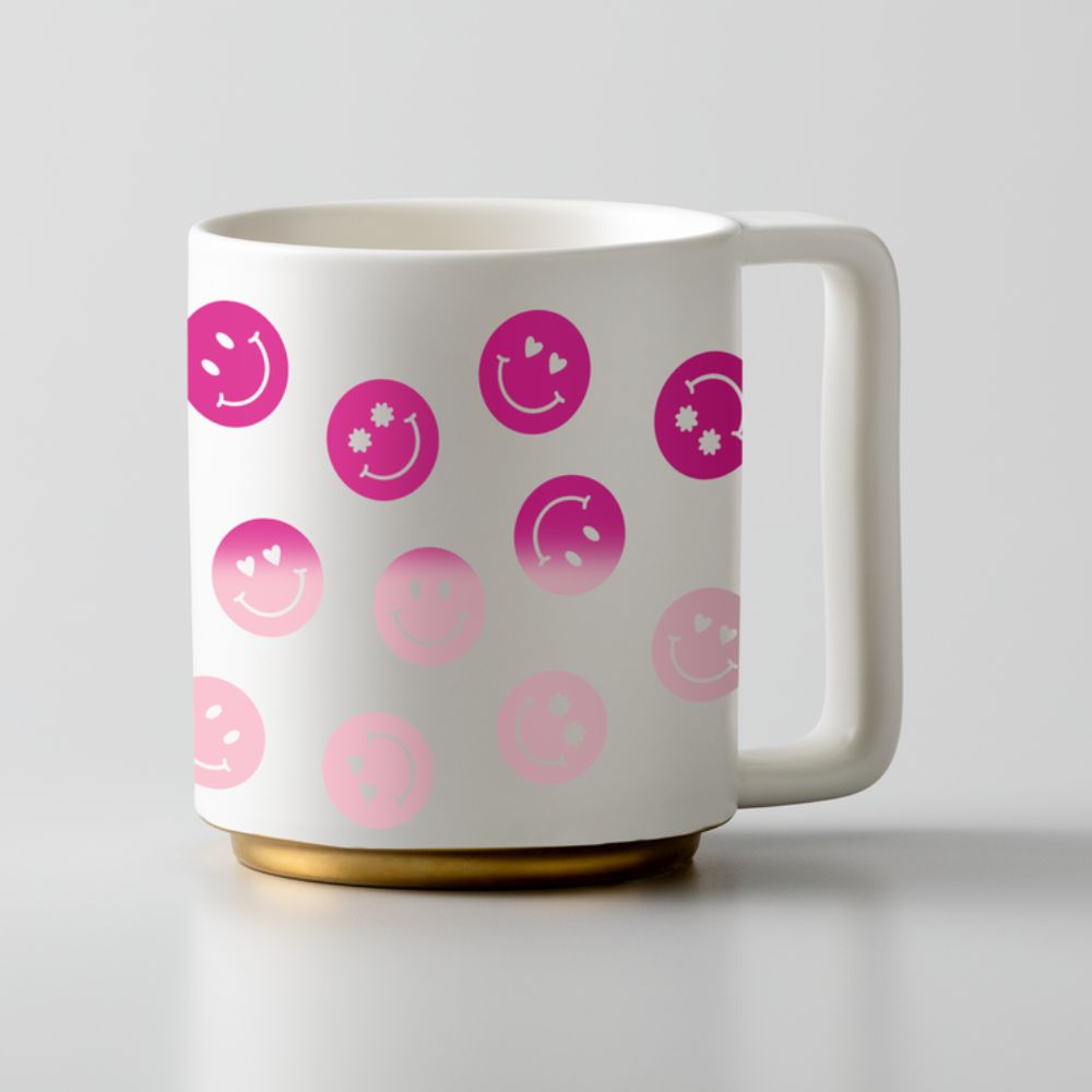 exemple de tasse cricut au Vinyle Thermoactif au chaud