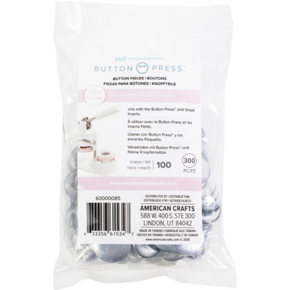 We R Memory - Button Press - 100 Badges Ronds Petits - 25 mm